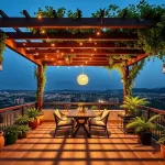 Pergola tarasowa wolnostojąca