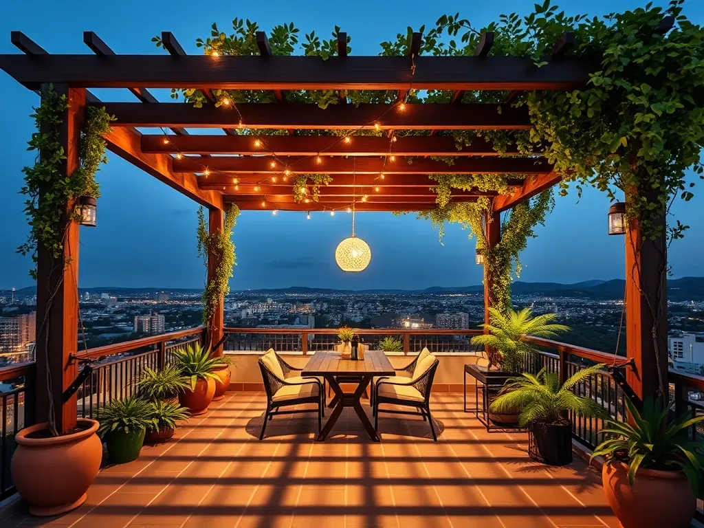 Pergola tarasowa wolnostojąca